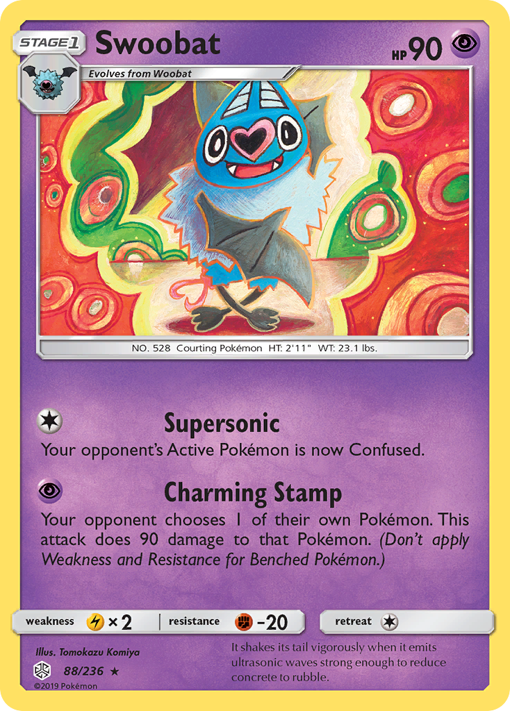 Swoobat (88/236) [Sun & Moon: Cosmic Eclipse] | Arkham Games and Comics