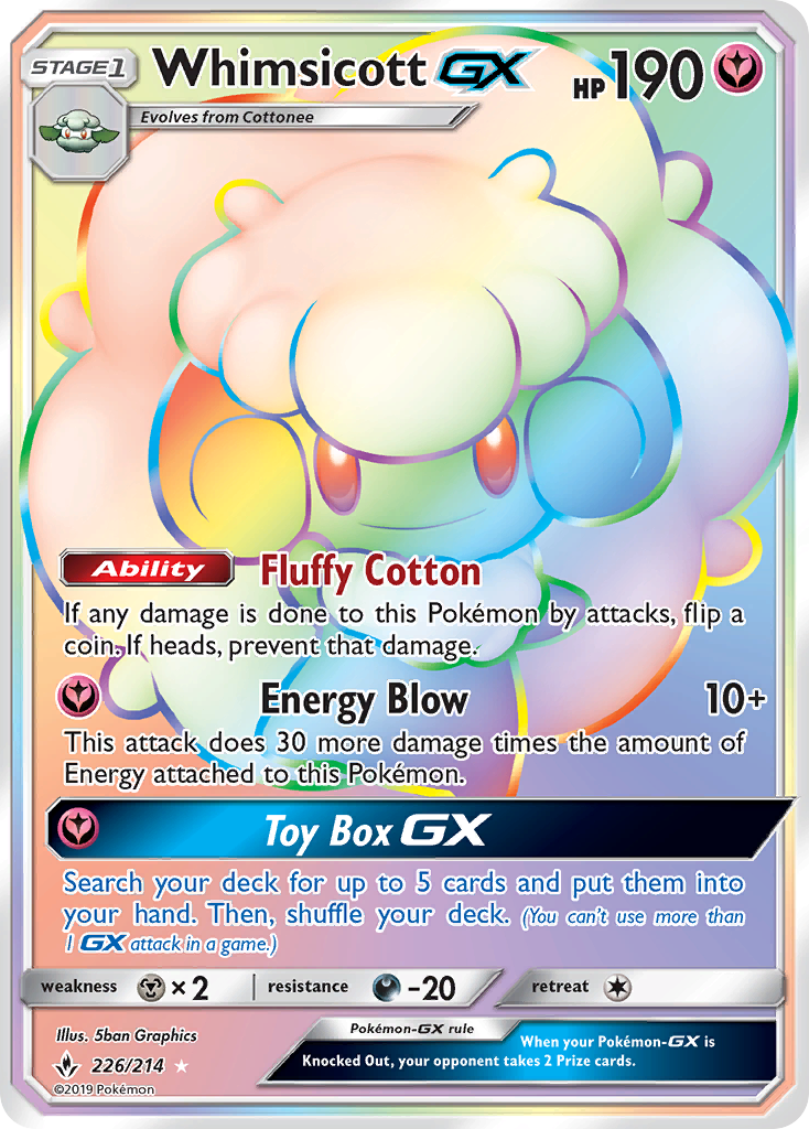 Whimsicott GX (226/214) [Sun & Moon: Unbroken Bonds] | Arkham Games and Comics