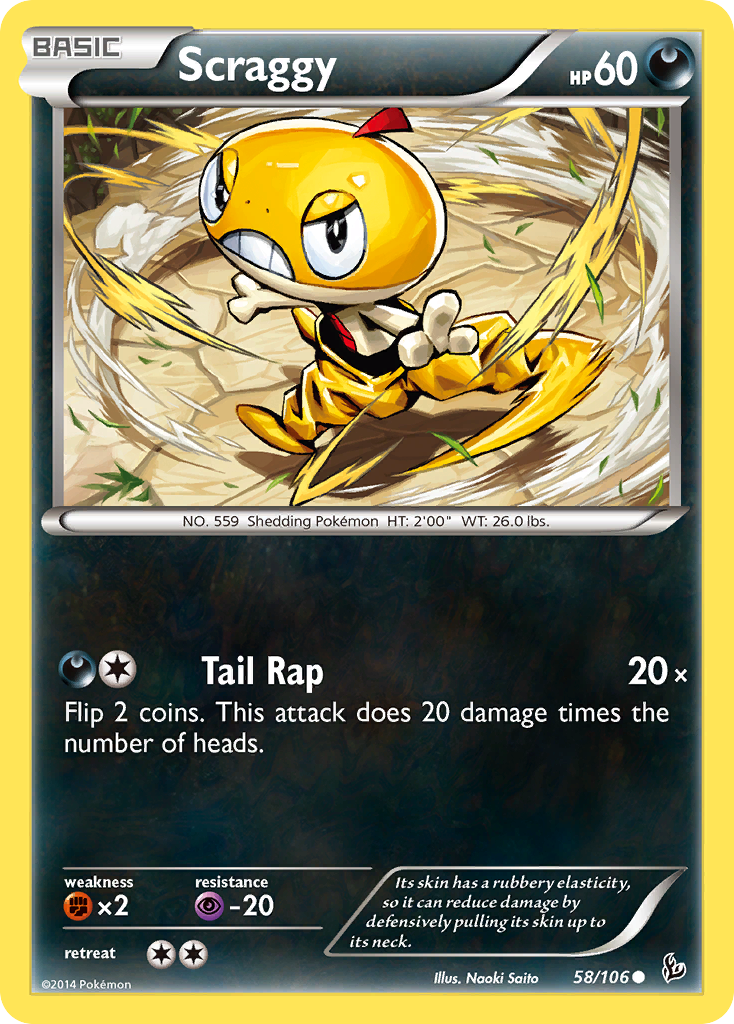 Scraggy (58/106) [XY: Flashfire] | Arkham Games and Comics