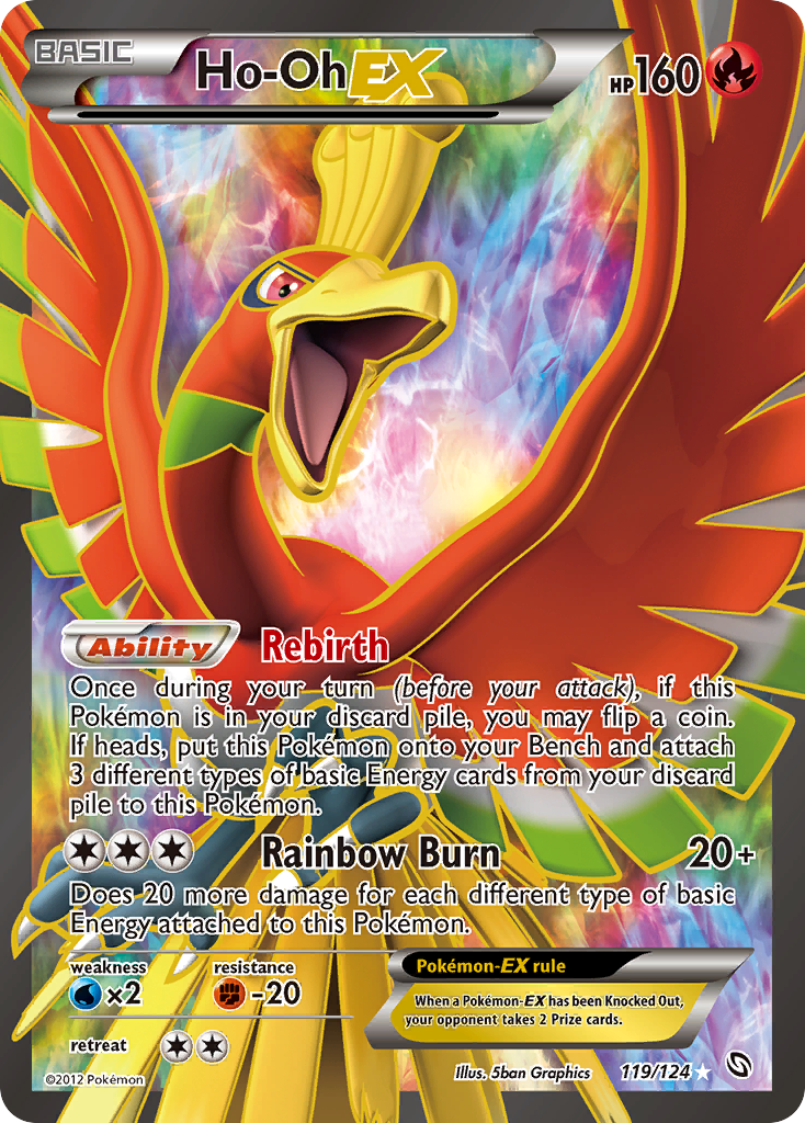 Ho-Oh EX (119/124) [Black & White: Dragons Exalted] | Arkham Games and Comics