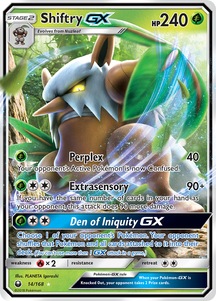 Shiftry GX (14/168) [Sun & Moon: Celestial Storm] | Arkham Games and Comics