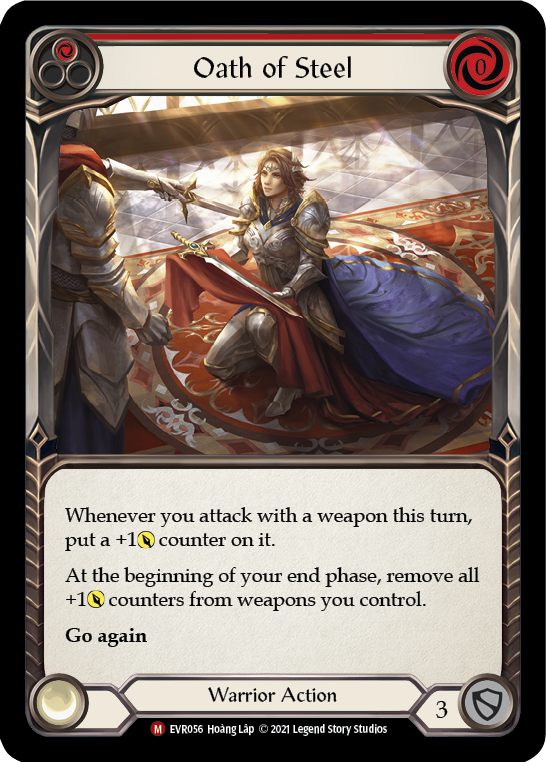 Oath of Steel (Red) [EVR056] (Everfest)  1st Edition Rainbow Foil | Arkham Games and Comics