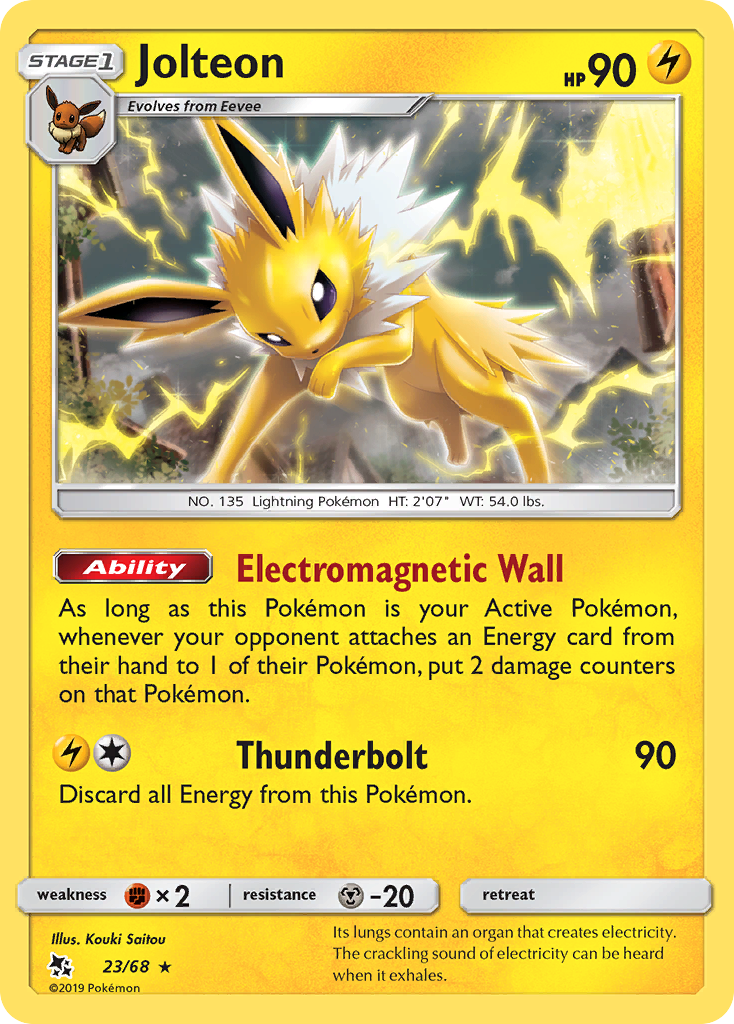 Jolteon (23/68) [Sun & Moon: Hidden Fates] | Arkham Games and Comics