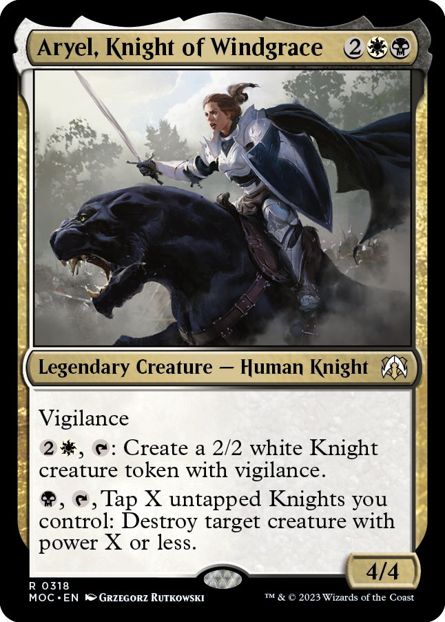 Aryel, Knight of Windgrace [March of the Machine Commander] | Arkham Games and Comics