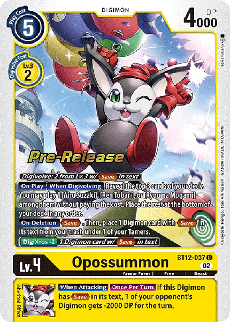 Opossummon [BT12-037] [Across Time Pre-Release Cards] | Arkham Games and Comics