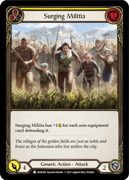 Surging Militia (Yellow) [MON288] (Monarch)  1st Edition Normal | Arkham Games and Comics