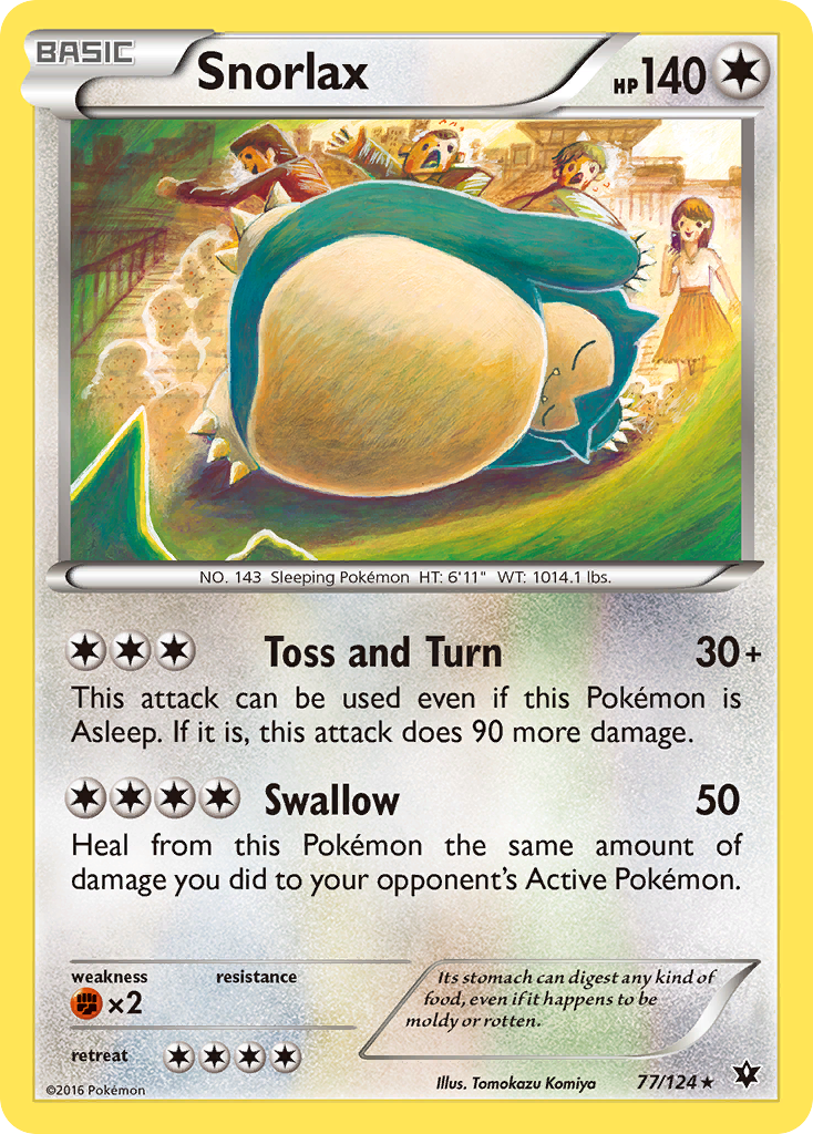 Snorlax (77/124) [XY: Fates Collide] | Arkham Games and Comics