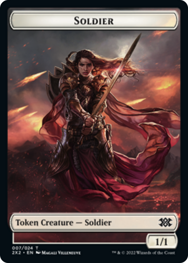 Zombie // Soldier Double-sided Token [Double Masters 2022 Tokens] | Arkham Games and Comics