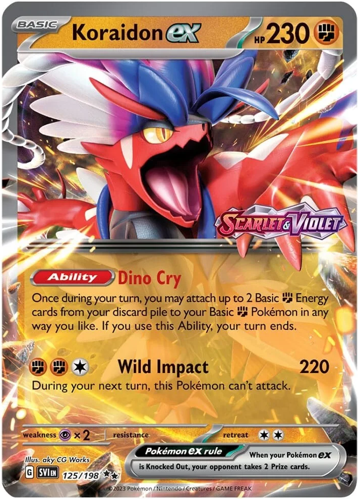 Koraidon ex (125/198) (Stamped) [Scarlet & Violet: Base Set] | Arkham Games and Comics