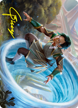 Vortex Runner Art Card (Gold-Stamped Signature) [Strixhaven: School of Mages Art Series] | Arkham Games and Comics