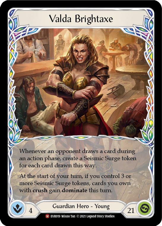 Valda Brightaxe [EVR019] (Everfest)  1st Edition Rainbow Foil | Arkham Games and Comics