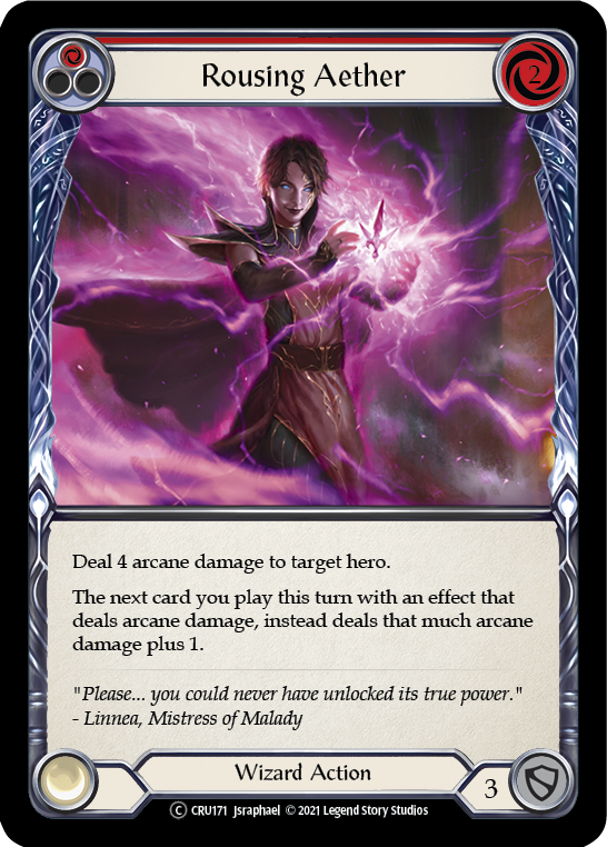 Rousing Aether (Red) [U-CRU171] (Crucible of War Unlimited)  Unlimited Rainbow Foil | Arkham Games and Comics