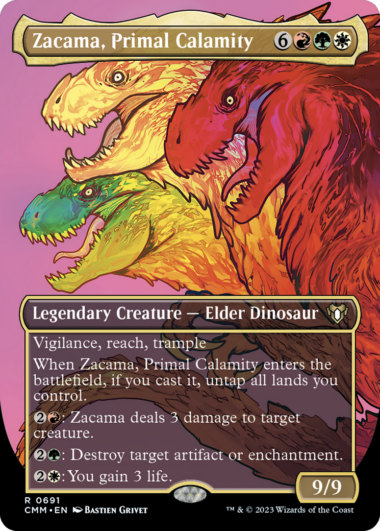 Zacama, Primal Calamity (Borderless Profile) [Commander Masters] | Arkham Games and Comics