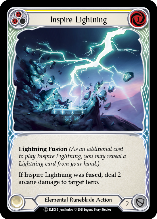 Inspire Lightning (Yellow) [U-ELE089] (Tales of Aria Unlimited)  Unlimited Normal | Arkham Games and Comics