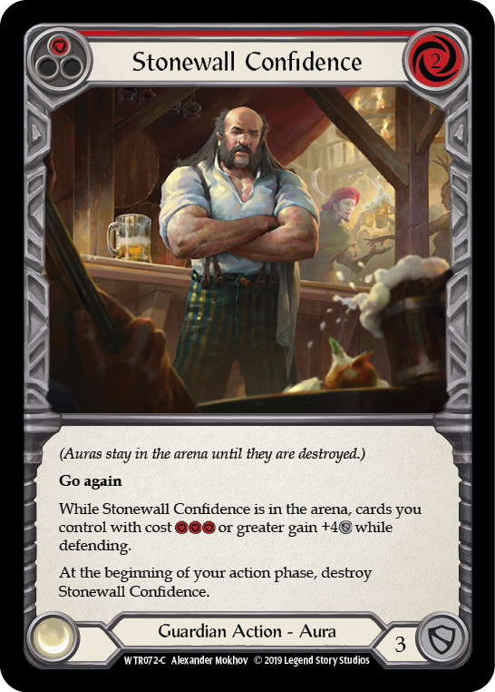 Stonewall Confidence (Red) [WTR072-C] (Welcome to Rathe)  Alpha Print Rainbow Foil | Arkham Games and Comics