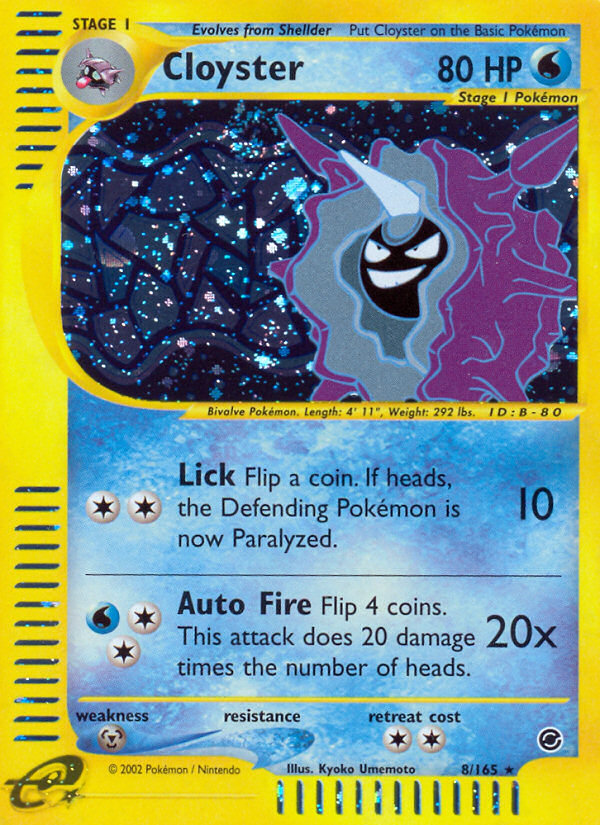 Cloyster (8/165) [Expedition: Base Set] | Arkham Games and Comics