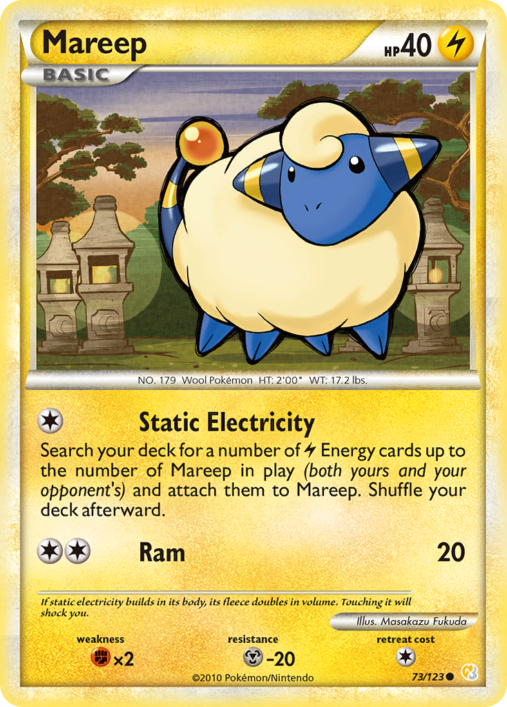 Mareep (73/123) [HeartGold & SoulSilver: Base Set] | Arkham Games and Comics