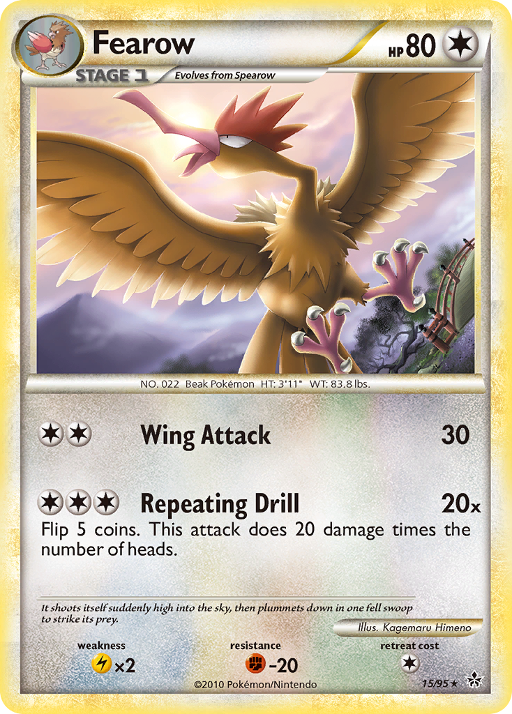 Fearow (15/95) [HeartGold & SoulSilver: Unleashed] | Arkham Games and Comics