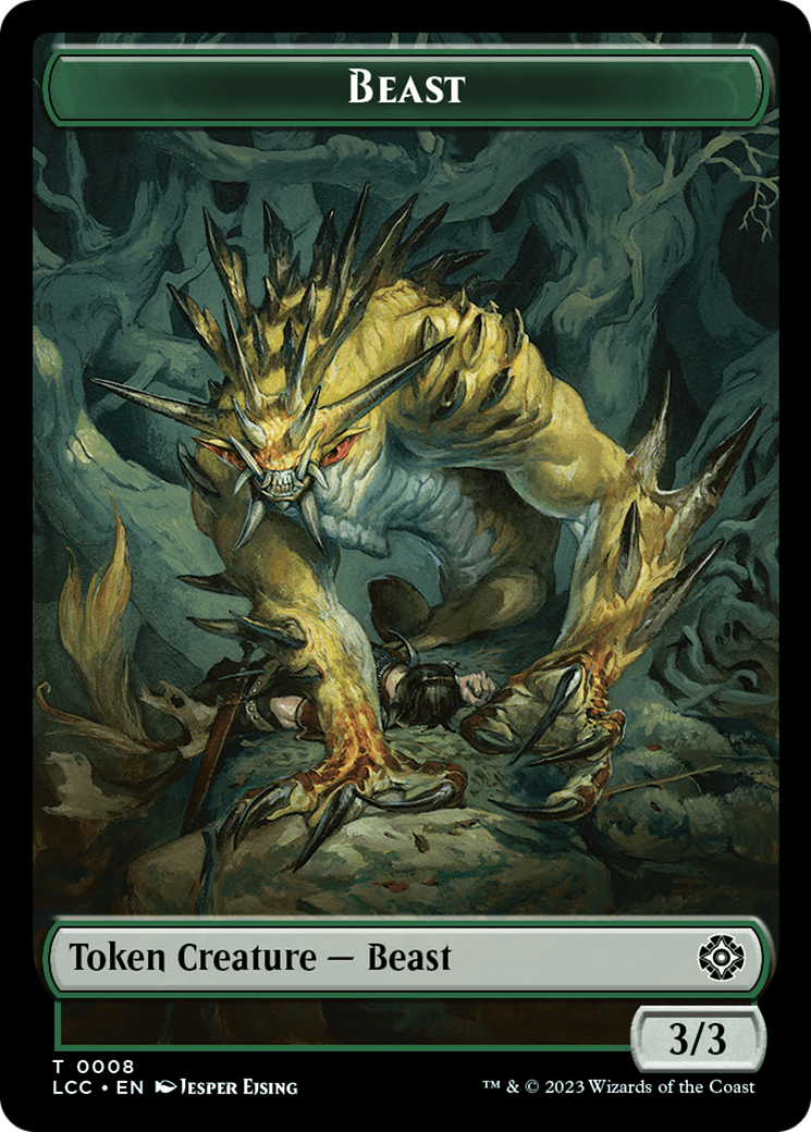 Beast // Merfolk (0003) Double-Sided Token [The Lost Caverns of Ixalan Commander Tokens] | Arkham Games and Comics