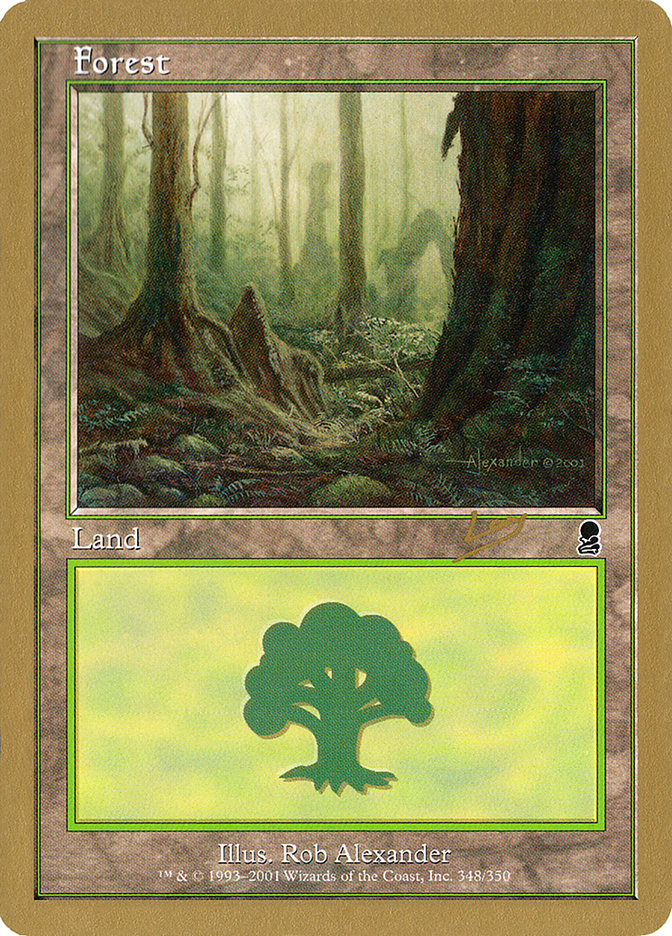 Forest (rl348) (Raphael Levy) [World Championship Decks 2002] | Arkham Games and Comics