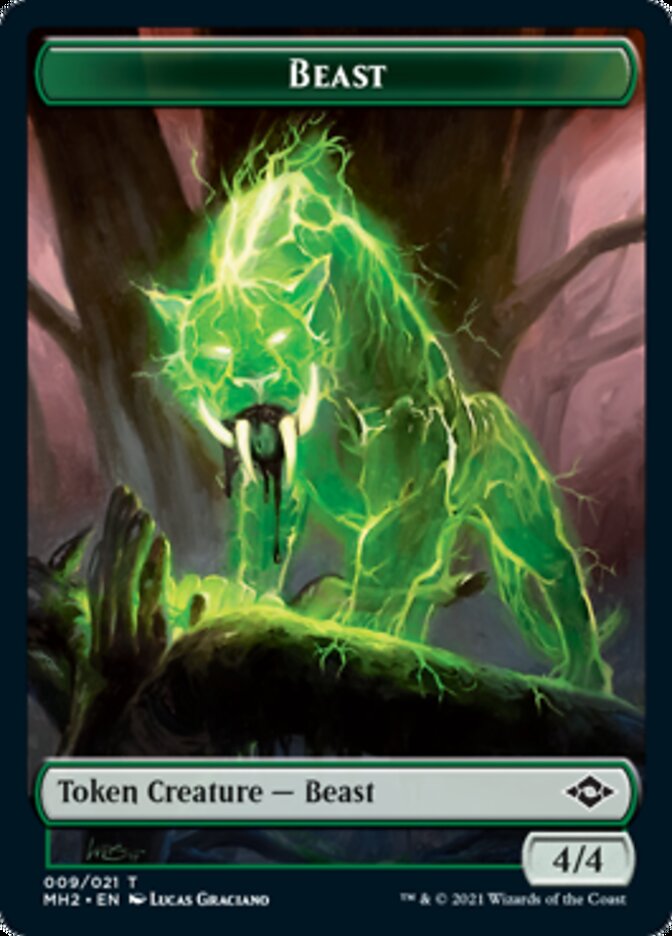 Beast Token [Modern Horizons 2 Tokens] | Arkham Games and Comics