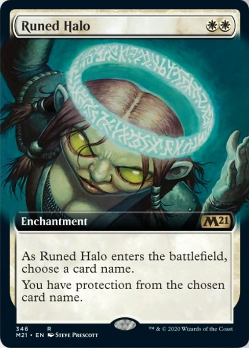 Runed Halo (Extended Art) [Core Set 2021] | Arkham Games and Comics