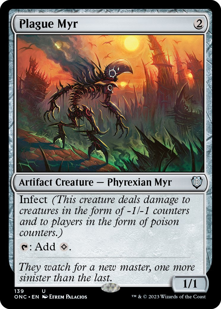 Plague Myr [Phyrexia: All Will Be One Commander] | Arkham Games and Comics