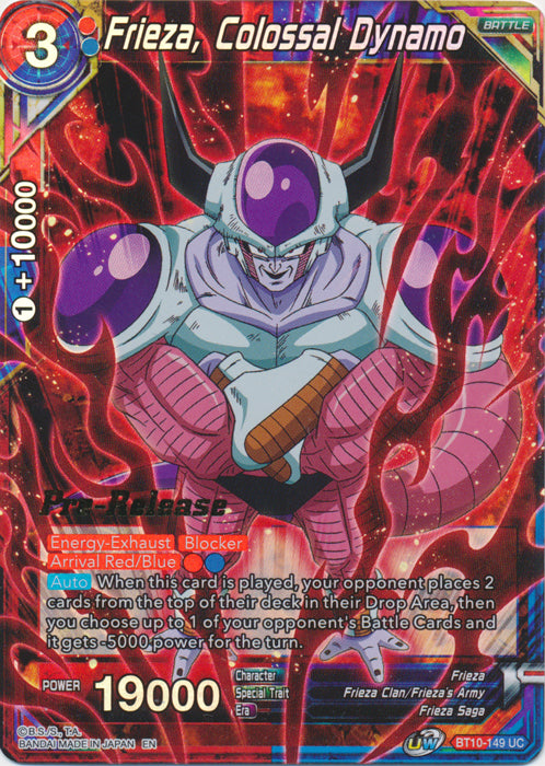 Frieza, Colossal Dynamo (BT10-149) [Rise of the Unison Warrior Prerelease Promos] | Arkham Games and Comics