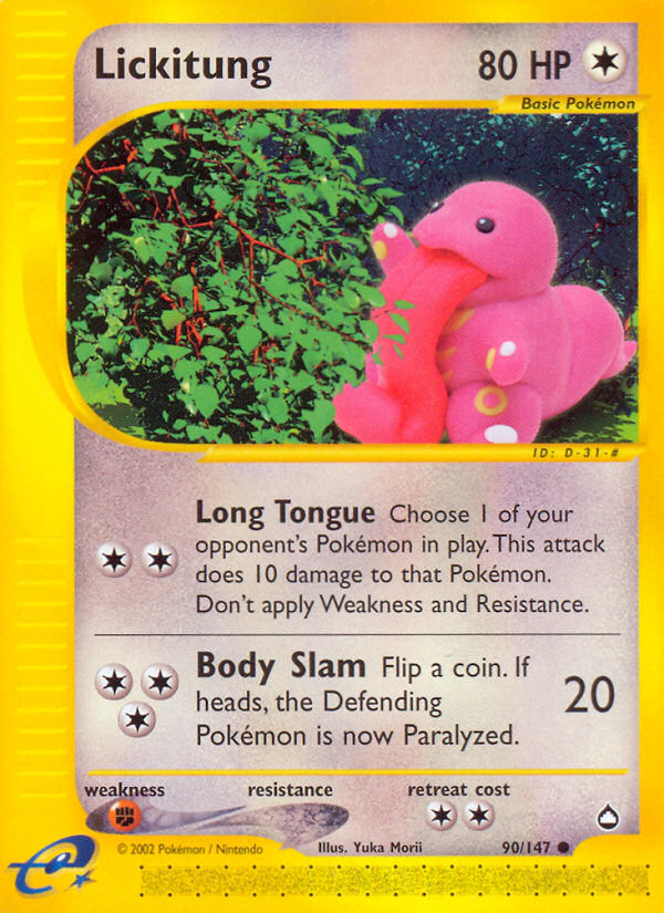 Lickitung (90/147) [Aquapolis] | Arkham Games and Comics