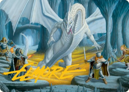 Cave of the Frost Dragon Art Card (Gold-Stamped Signature) [Dungeons & Dragons: Adventures in the Forgotten Realms Art Series] | Arkham Games and Comics