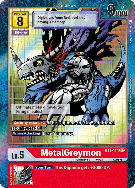 MetalGreymon [BT1-114] (Alternate Art) [Release Special Booster Ver.1.0] | Arkham Games and Comics