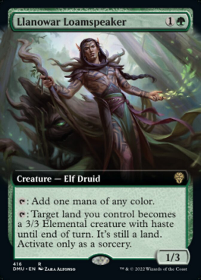 Llanowar Loamspeaker (Extended Art) [Dominaria United] | Arkham Games and Comics