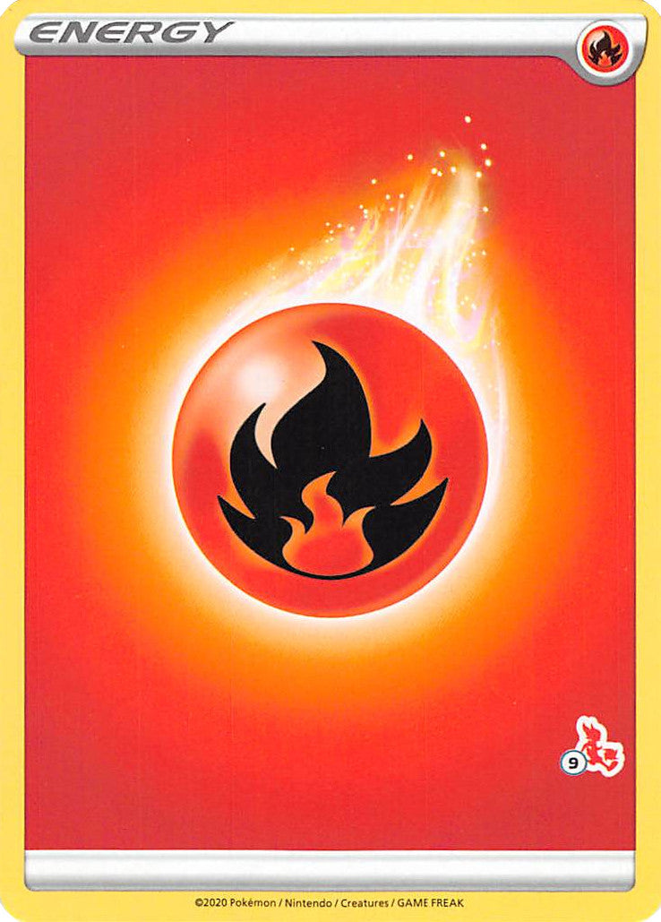 Fire Energy (Cinderace Stamp #9) [Battle Academy 2022] | Arkham Games and Comics