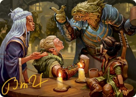 You Meet in a Tavern Art Card (Gold-Stamped Signature) [Dungeons & Dragons: Adventures in the Forgotten Realms Art Series] | Arkham Games and Comics