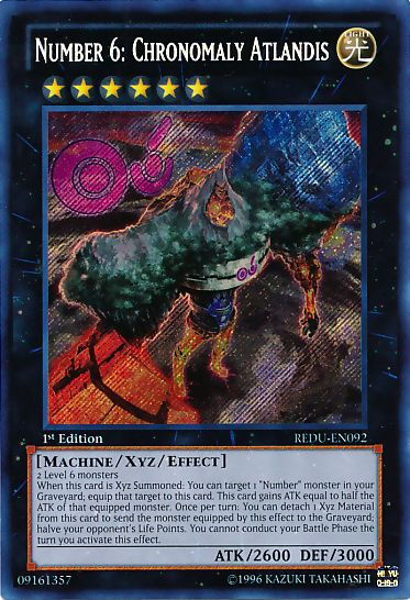 Number 6: Chronomaly Atlandis [REDU-EN092] Secret Rare | Arkham Games and Comics