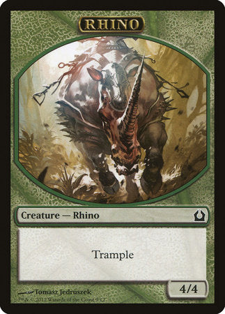 Rhino Token [Return to Ravnica Tokens] | Arkham Games and Comics