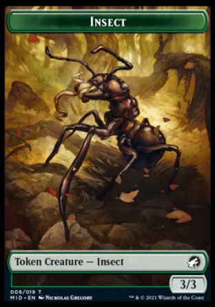 Insect Token [Innistrad: Midnight Hunt Tokens] | Arkham Games and Comics