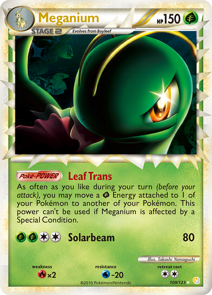 Meganium (109/123) [HeartGold & SoulSilver: Base Set] | Arkham Games and Comics