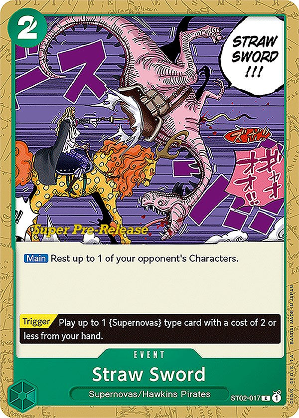 Straw Sword [Super Pre-Release Starter Deck: Worst Generation] | Arkham Games and Comics