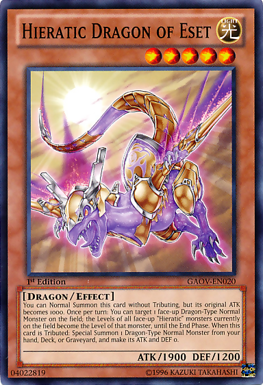 Hieratic Dragon of Eset [GAOV-EN020] Common | Arkham Games and Comics