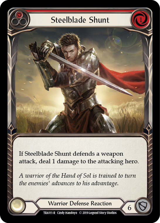 Steelblade Shunt (Red) [TEA011-R] (Dorinthea Hero Deck)  1st Edition Normal | Arkham Games and Comics