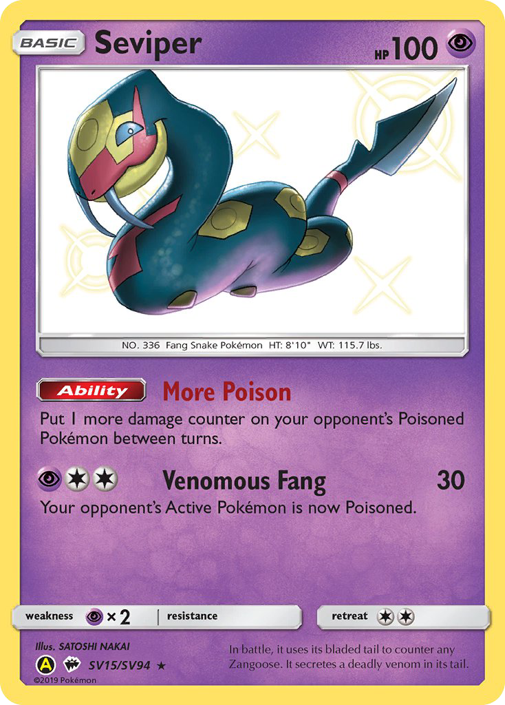 Seviper (SV15/SV94) [Sun & Moon: Hidden Fates - Shiny Vault] | Arkham Games and Comics