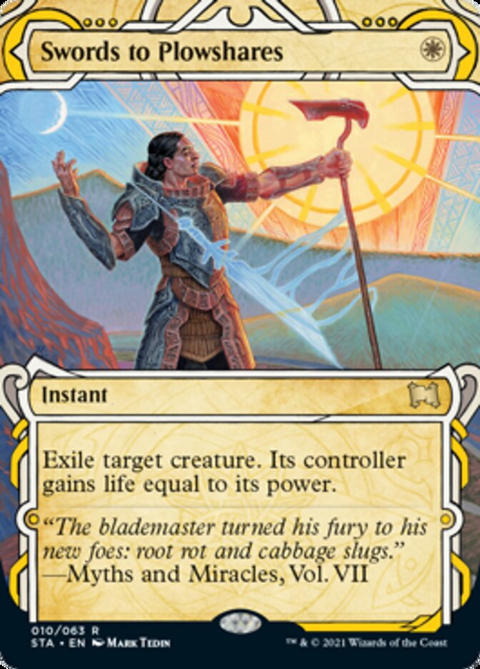 Swords to Plowshares (Etched Foil) [Strixhaven Mystical Archive] | Arkham Games and Comics