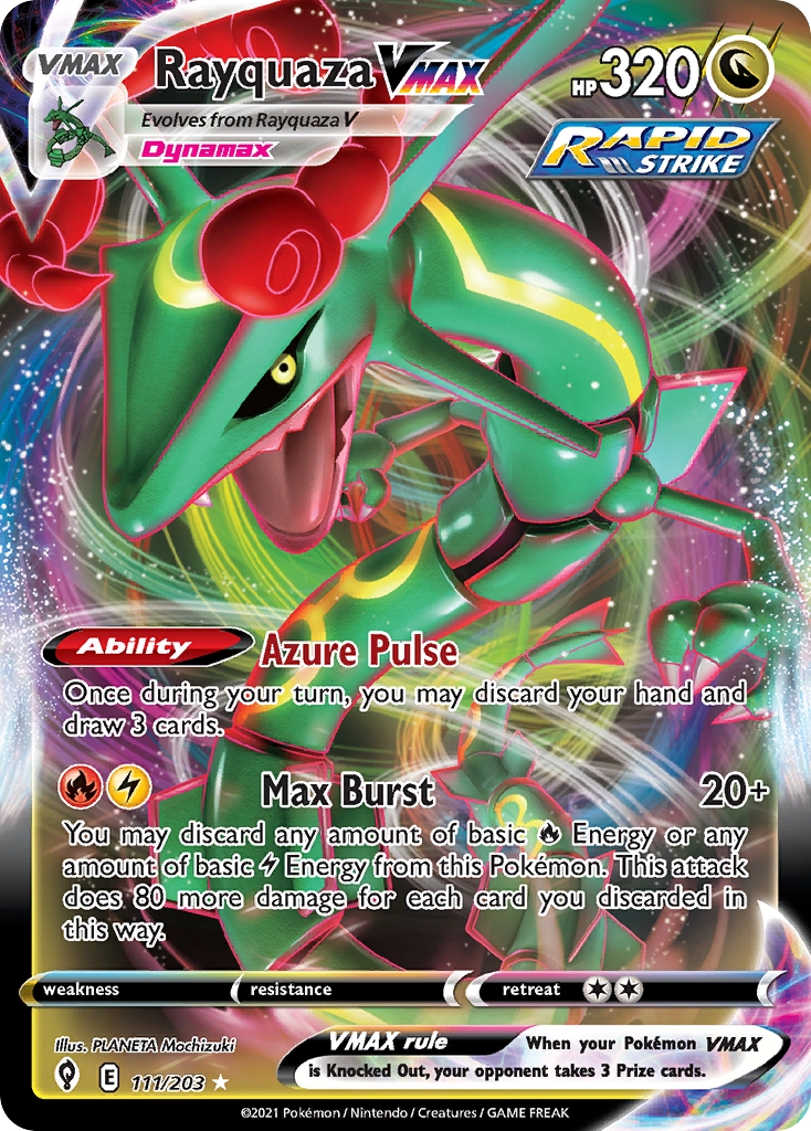 Rayquaza VMAX (111/203) (Jumbo Card) [Sword & Shield: Evolving Skies] | Arkham Games and Comics