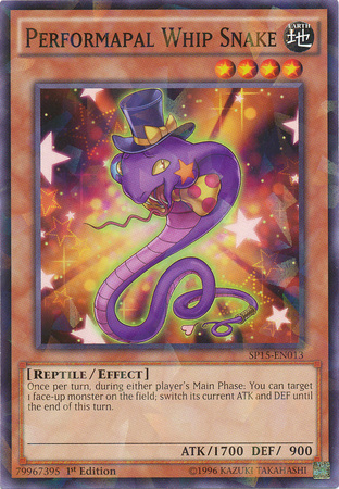 Performapal Whip Snake [SP15-EN013] Shatterfoil Rare | Arkham Games and Comics