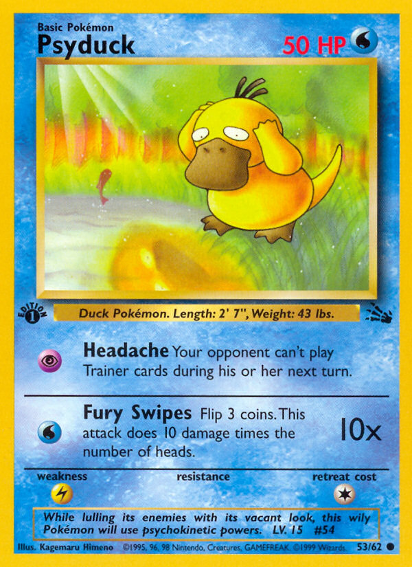 Psyduck (53/62) [Fossil 1st Edition] | Arkham Games and Comics