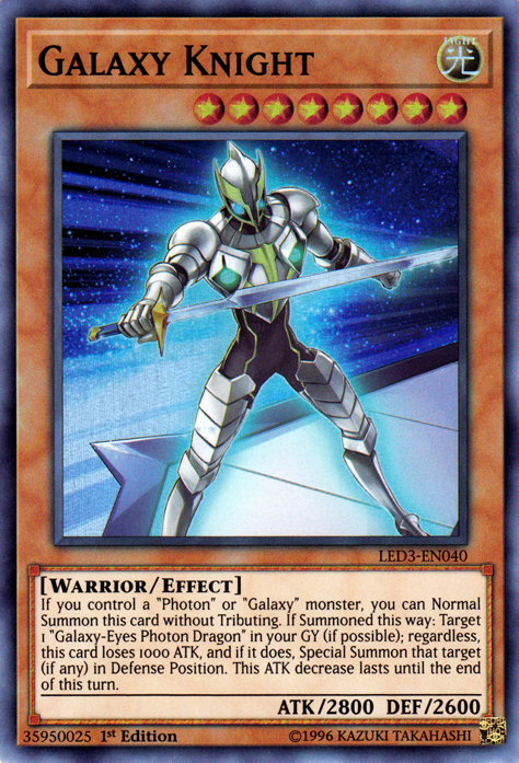 Galaxy Knight [LED3-EN040] Super Rare | Arkham Games and Comics