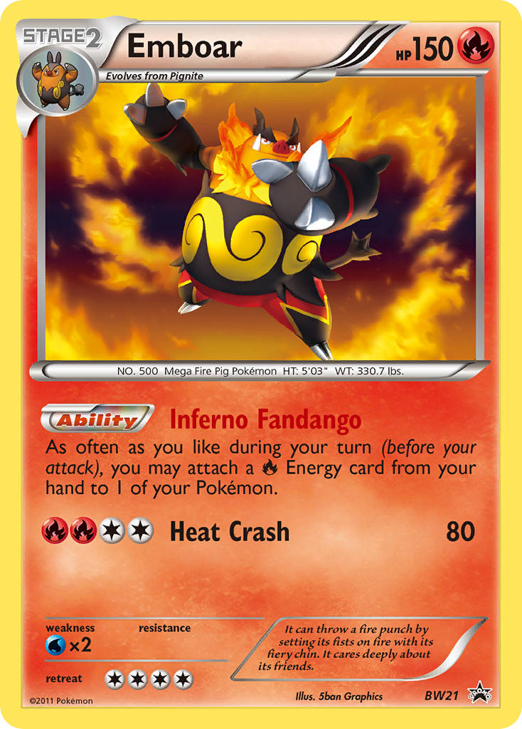 Emboar (BW21) [Black & White: Black Star Promos] | Arkham Games and Comics