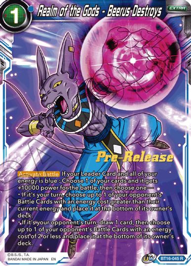 Realm of the Gods - Beerus Destroys (BT16-045) [Realm of the Gods Prerelease Promos] | Arkham Games and Comics