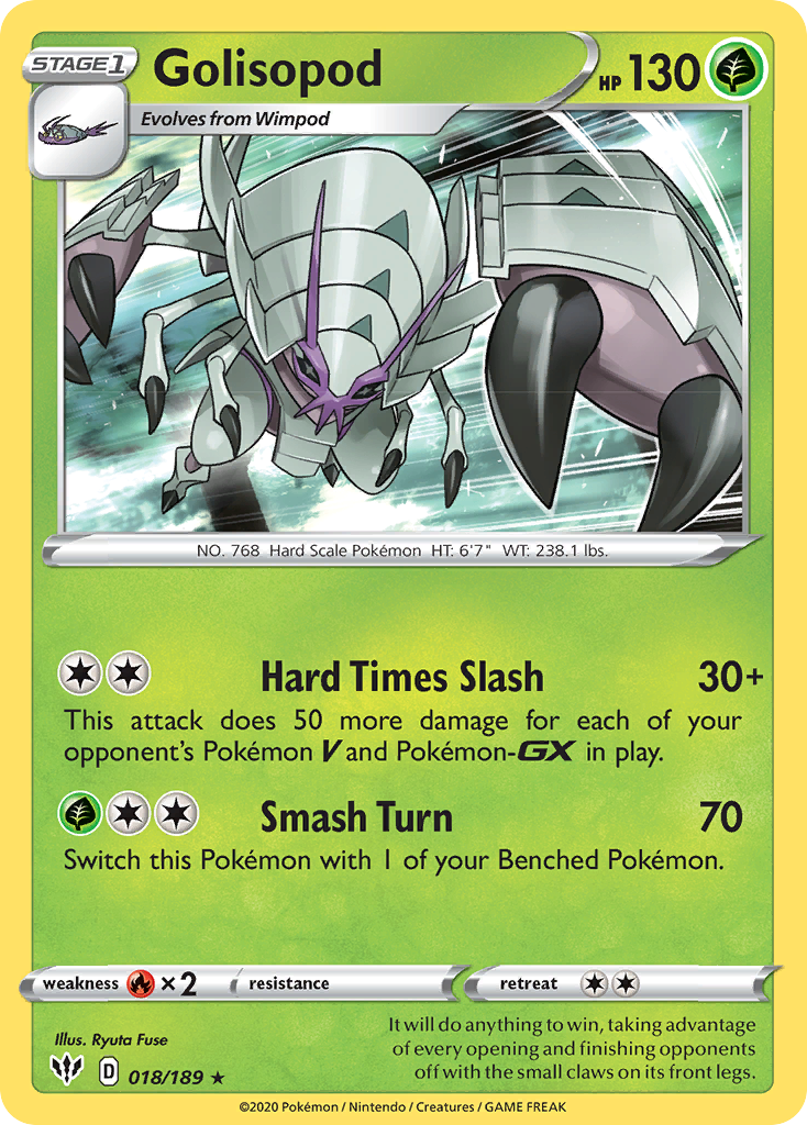 Golisopod (018/189) [Sword & Shield: Darkness Ablaze] | Arkham Games and Comics
